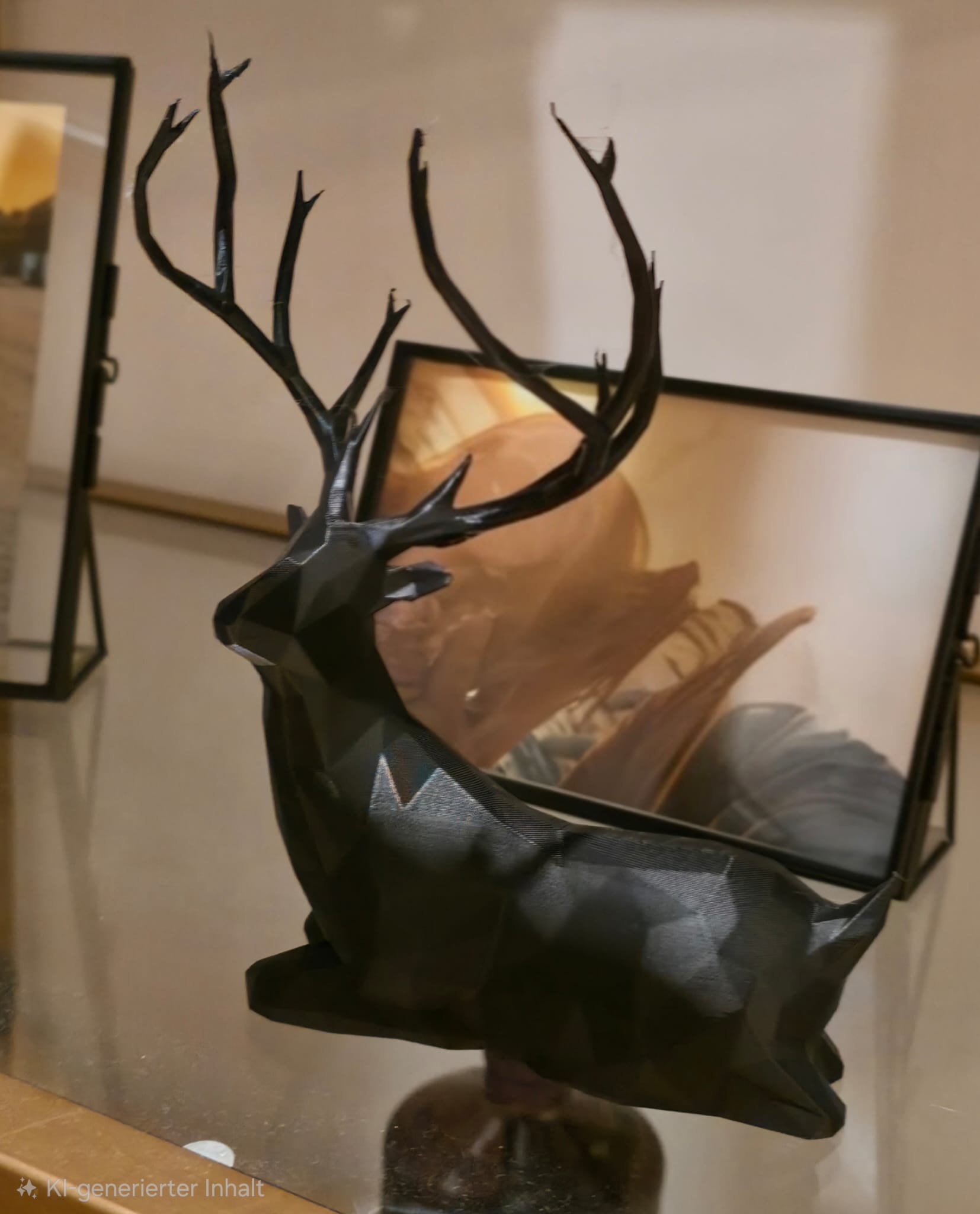 Low Poly Hirsch großes Geweih