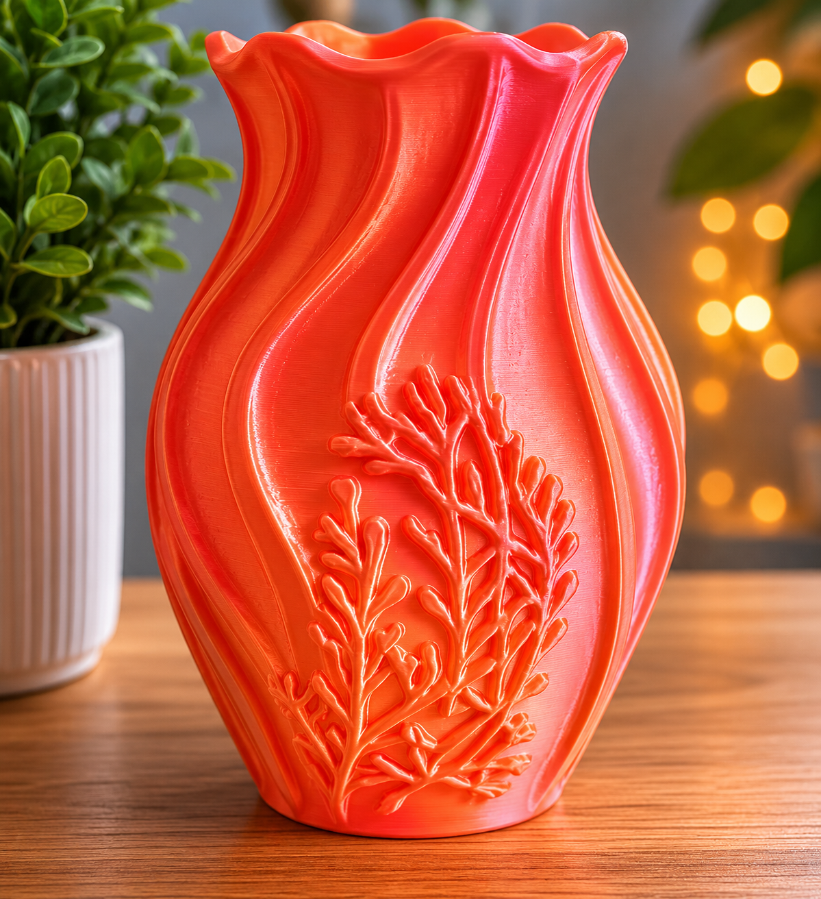 Korallenvase – Dekorative 3D-gedruckte Vase