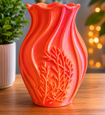 Korallenvase – Dekorative 3D-gedruckte Vase