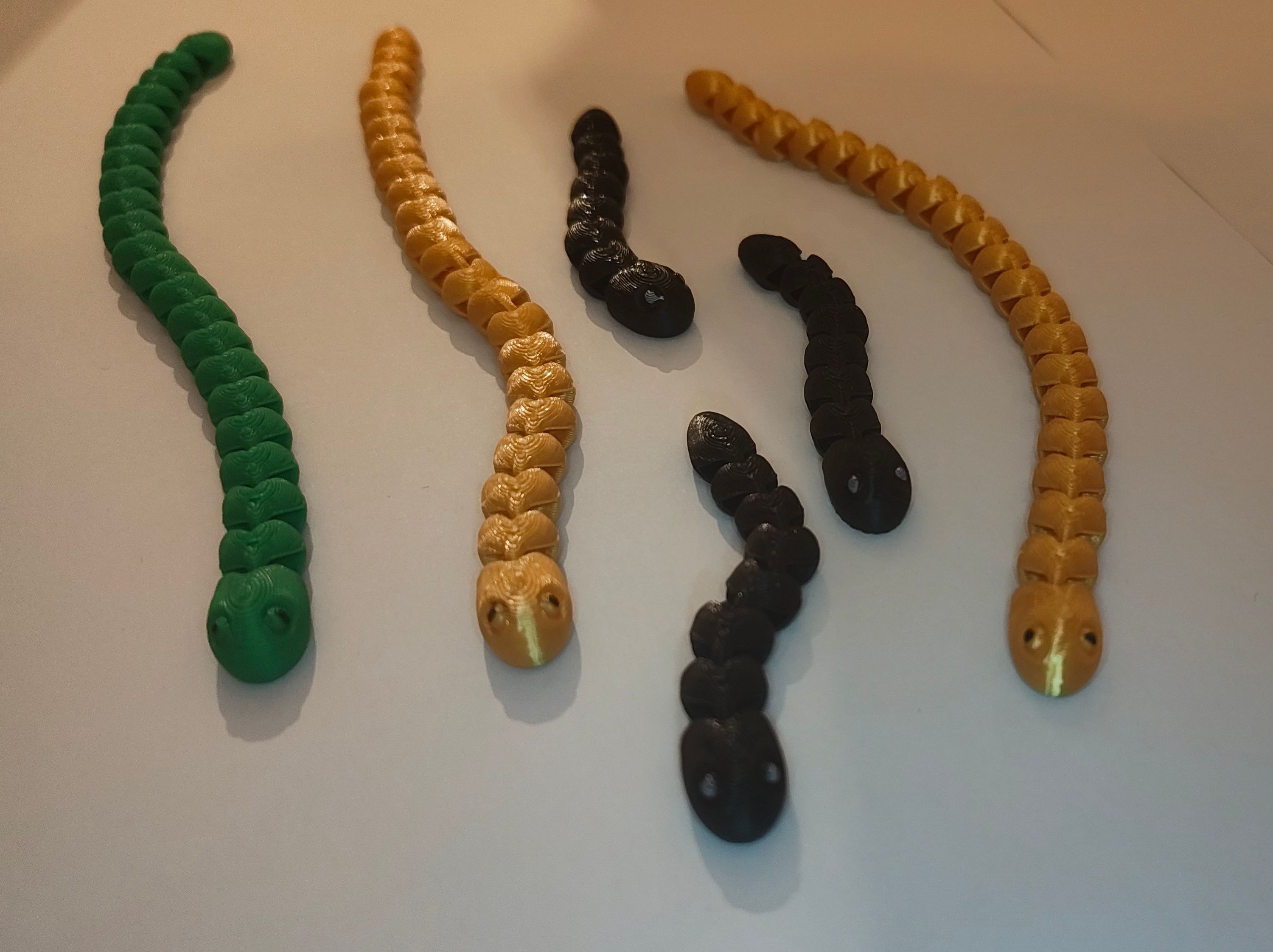 Bewegliche Schlange / Flexi Snake (3D-Druck) Deko