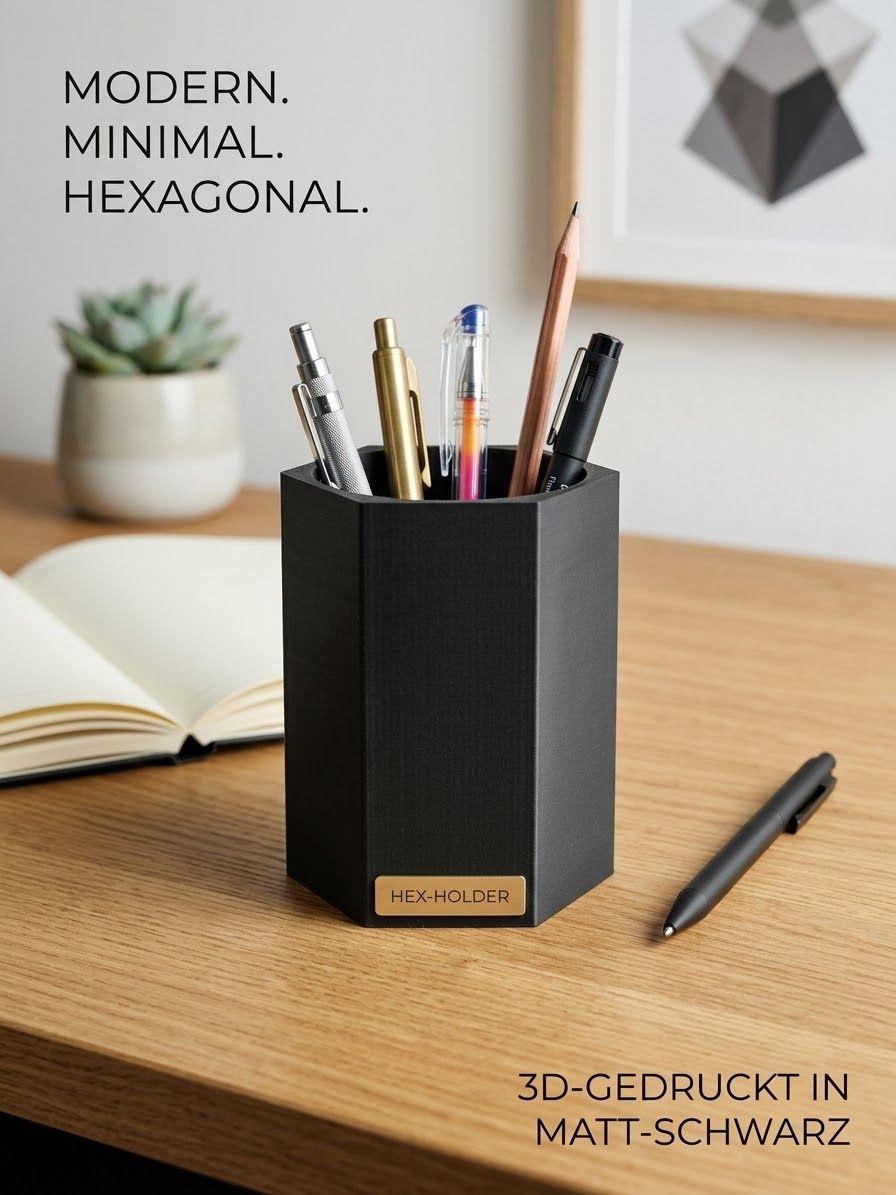 HEX-HOLDER – Minimalistischer Hexagon-Stiftehalter