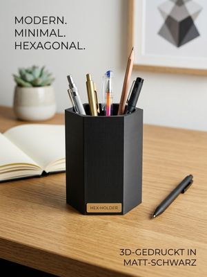 HEX-HOLDER – Minimalistischer Hexagon-Stiftehalter