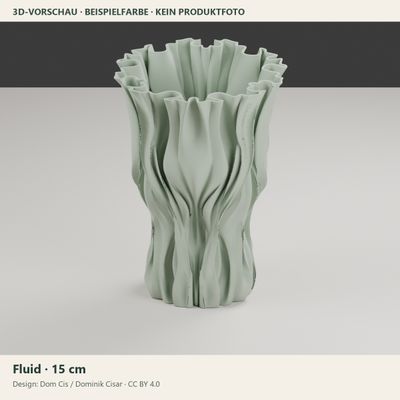 Fluid – organische Dekovase, 15 cm