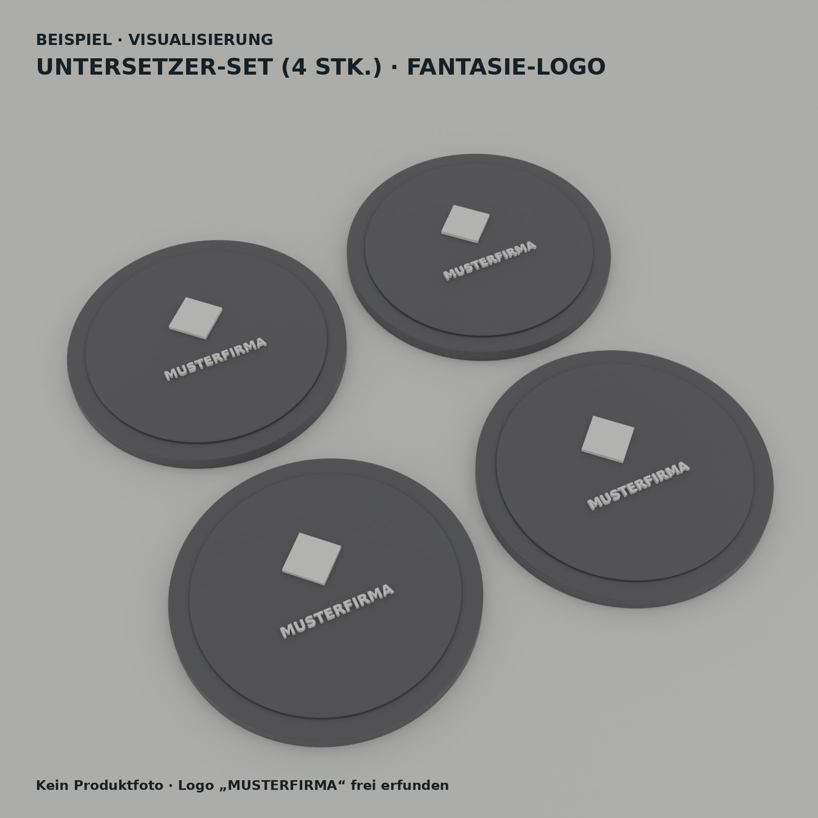 Firmen-Logo-Artikel mit Ihrem Logo (Untersetzer, Kartenhalter, Anhänger, Aufsteller)