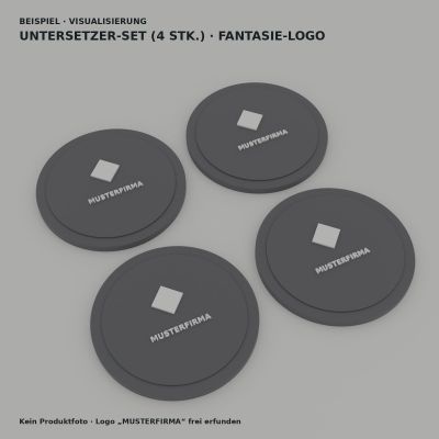 Firmen-Logo-Artikel mit Ihrem Logo (Untersetzer, Kartenhalter, Anhänger, Aufsteller)