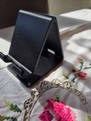 Klappbarer Handyhalter aus weißem PETG | faltbarer Ständer für Handy & Tablet | 3D-Druck Handyhalter