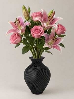 Spiralvase für Blumen