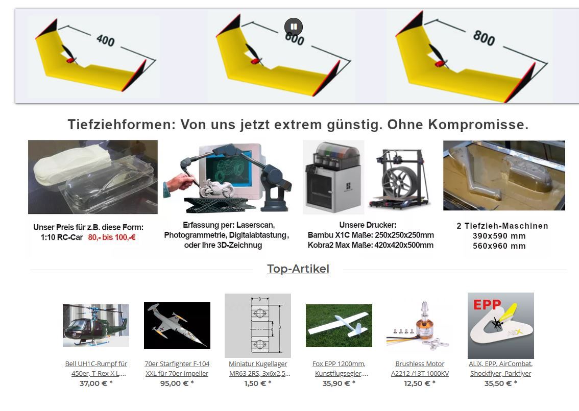 technische Artikel, alles rund um Flug-Modellbau