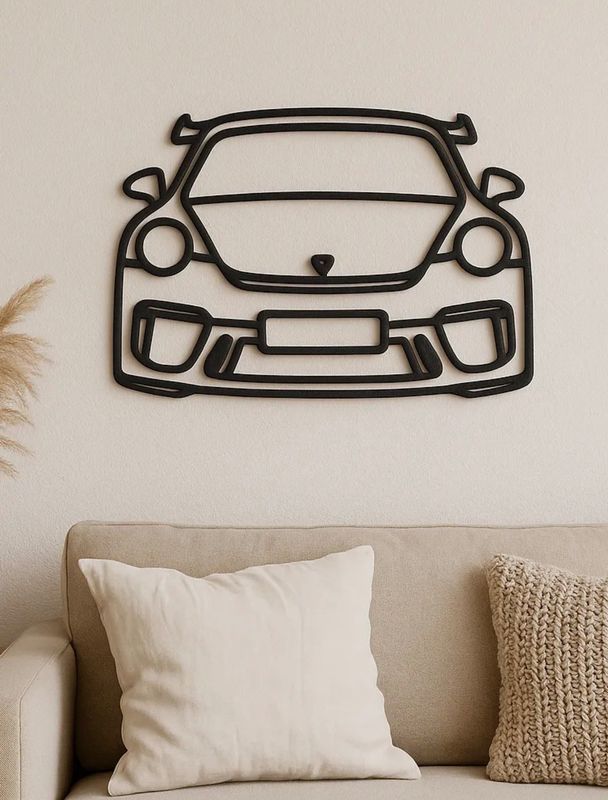 Porsche Wanddeko | Line art